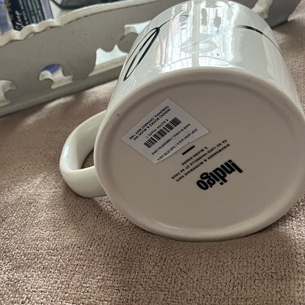 NWT Script Ceramic Mug with Letter/ Initial N - Picture 2 of 4